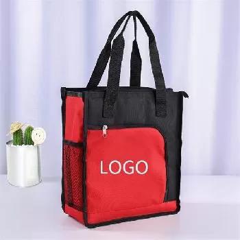 Two-tone Zippered Tote Bag