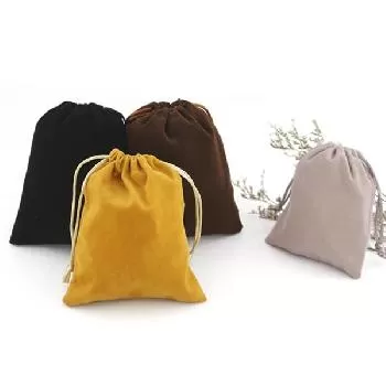 Velvet Jewelry Drawstring Pouch Bag